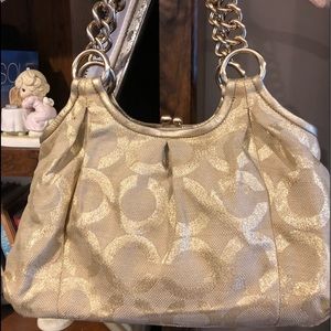 Coach Bag with gold detailing